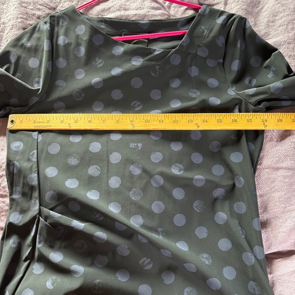 Porto San Francisco Long sleeved black with blue dots blouse Size 2 - Picture 10 of 13